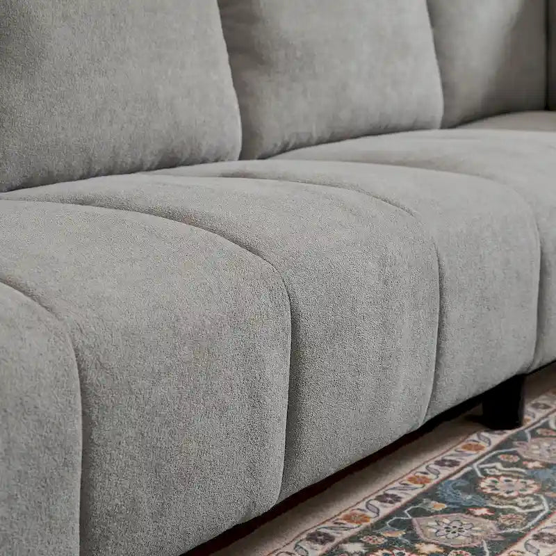 102.56  W Reversible Sectional Sofa with Corner Seat & Extended Bench