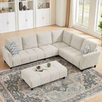 102.56  W Reversible Sectional Sofa with Corner Seat & Extended Bench