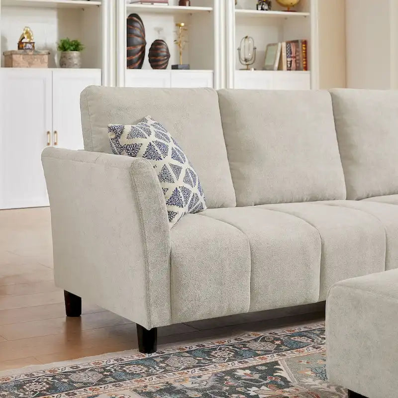 102.56  W Reversible Sectional Sofa with Corner Seat & Extended Bench