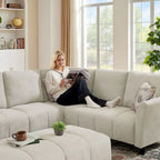 102.56  W Reversible Sectional Sofa with Corner Seat & Extended Bench