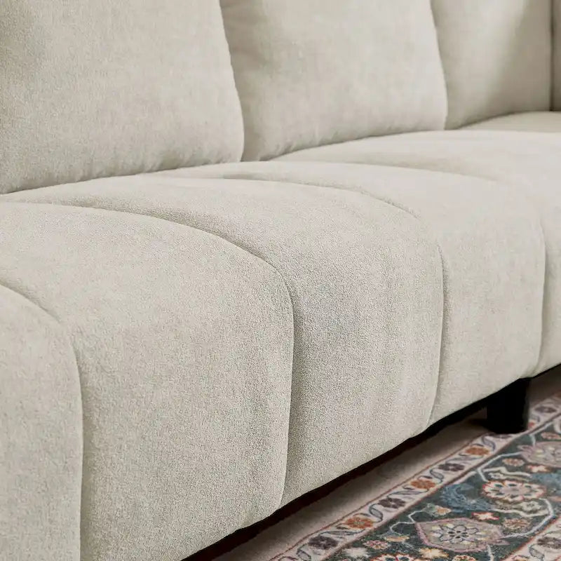 102.56  W Reversible Sectional Sofa with Corner Seat & Extended Bench