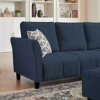 102.56  W Reversible Sectional Sofa with Corner Seat & Extended Bench