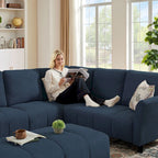 102.56  W Reversible Sectional Sofa with Corner Seat & Extended Bench