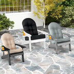 Costway Adirondack Chair HIPS Adirondack Chair with Cup Holder & - See Details