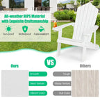 Costway Adirondack Chair HIPS Adirondack Chair with Cup Holder & - See Details