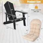 Costway Adirondack Chair HIPS Adirondack Chair with Cup Holder & - See Details