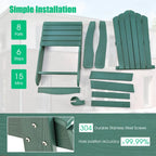 Costway Adirondack Chair HIPS Adirondack Chair with Cup Holder & - See Details