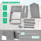 Costway Adirondack Chair HIPS Adirondack Chair with Cup Holder & - See Details