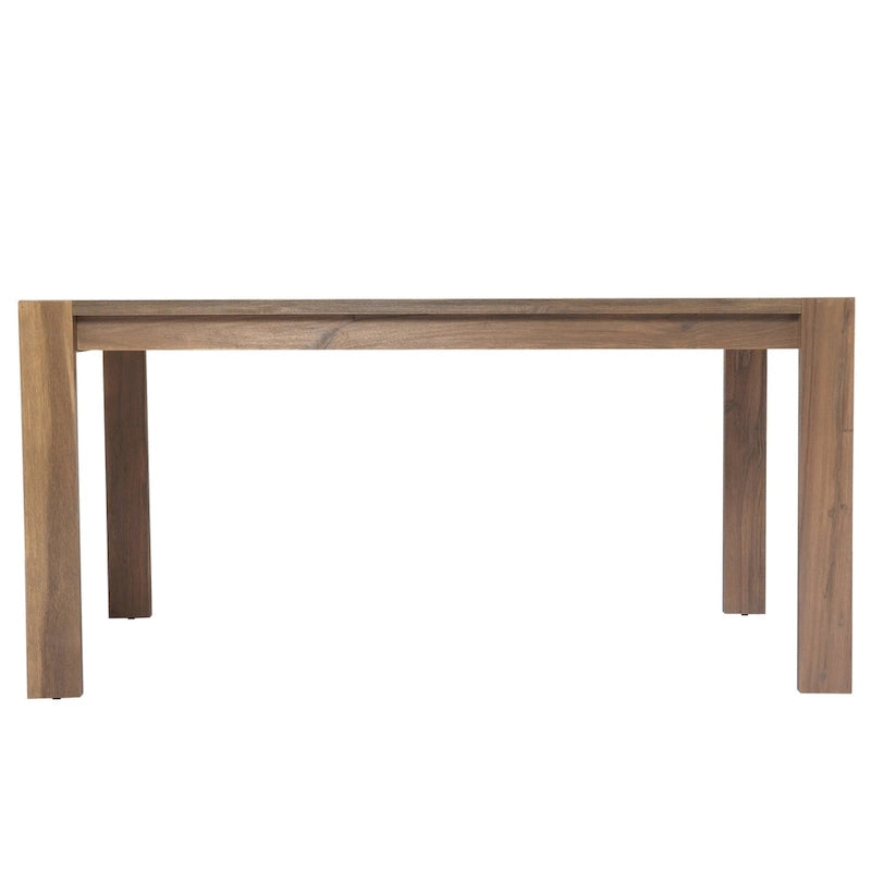 7-Piece Outdoor Patio Acacia Wood Dining Set with Rectangular Table and 6 Cushioned Chairs