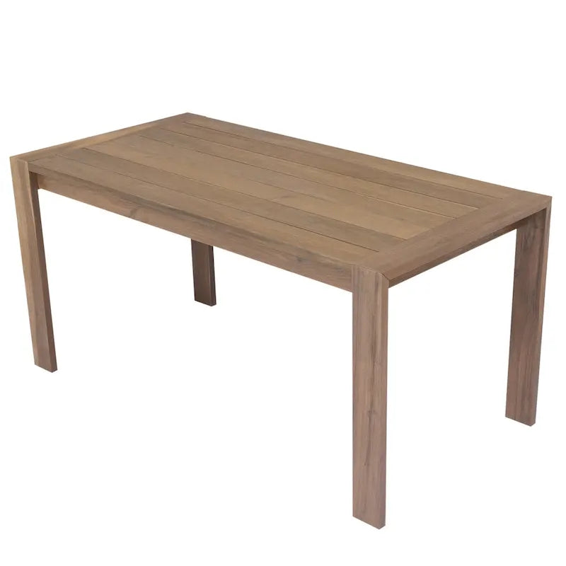 7-Piece Outdoor Patio Acacia Wood Dining Set with Rectangular Table and 6 Cushioned Chairs