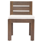 7-Piece Outdoor Patio Acacia Wood Dining Set with Rectangular Table and 6 Cushioned Chairs