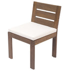 7-Piece Outdoor Patio Acacia Wood Dining Set with Rectangular Table and 6 Cushioned Chairs