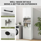 Costway 75  Tall Bathroom Storage Cabinet with 4 Doors & 2 Open - See Details