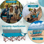Costway Oversized 3 Person Camping Chair Portable Folding Camp Couch - See Details