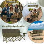 Costway Oversized 3 Person Camping Chair Portable Folding Camp Couch - See Details