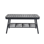 4-Piece Outdoor Patio Furniture Set, All Weather Sectional Furniture Set with Woven Rope Chairs and Coffee Table