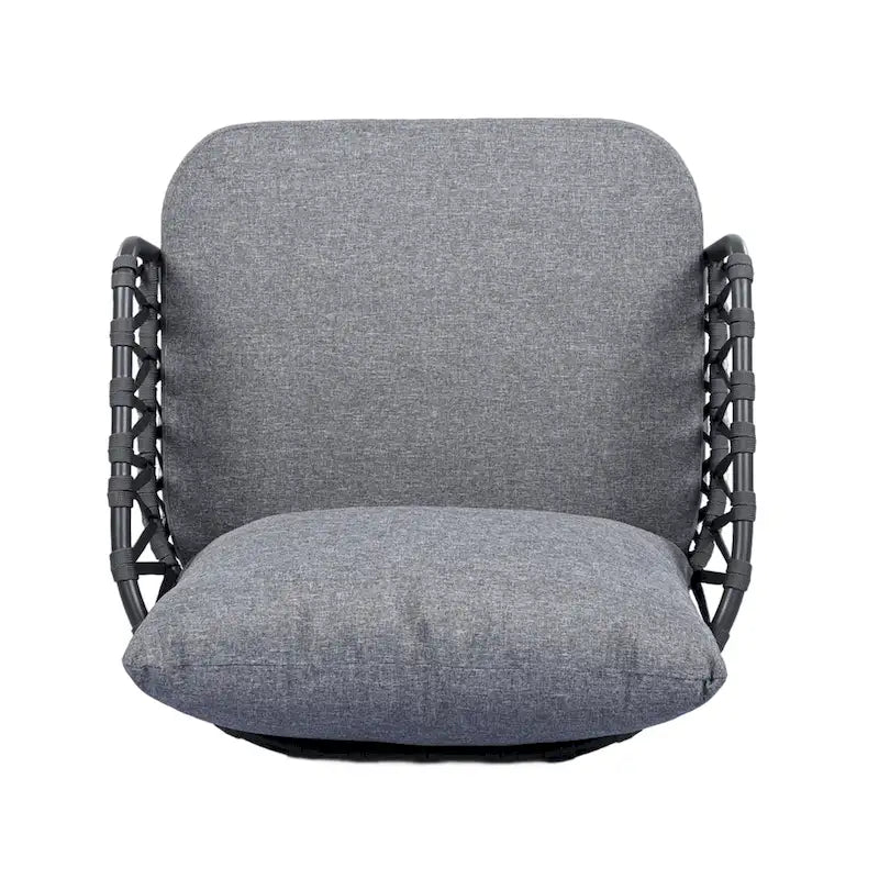 4-Piece Outdoor Patio Furniture Set, All Weather Sectional Furniture Set with Woven Rope Chairs and Coffee Table
