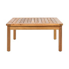 4 Pcs Outdoor Rope Sofa Set, All-Weather Patio Conversation Furniture Set with Acacia Wood Table, Single Sofa and Ottoman
