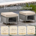 Outdoor Furniture-7 Piece Patio Furniture Set with Swivel Rocker Chair