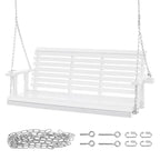 Wooden Porch Swing Heavy Duty Swing Chair Bench with Hanging Chains for Outdoors