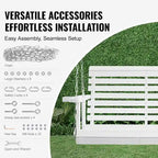Wooden Porch Swing Heavy Duty Swing Chair Bench with Hanging Chains for Outdoors