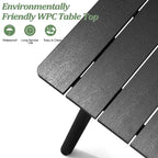 7-Piece Outdoor Rectangle Aluminum Dining Table with Stackable Chairs