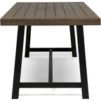 Rustic 3-Piece Outdoor Patio Picnic Dining Set with 2 Benches, Acacia Wood and Iron Frame