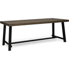 Rustic 3-Piece Outdoor Patio Picnic Dining Set with 2 Benches, Acacia Wood and Iron Frame