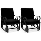 Costway 2 PCS Patio Rocking Chair with Cushion Heavy-Duty Metal Frame - 2 PCS