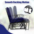 Costway 2 PCS Patio Rocking Chair with Cushion Heavy-Duty Metal Frame - 2 PCS