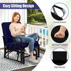 Costway 2 PCS Patio Rocking Chair with Cushion Heavy-Duty Metal Frame - 2 PCS