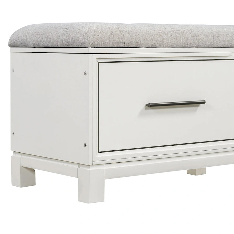 Storage Bench with Cushion - Entryway Shoe Organizer, Pine Wood, 350 LBS Capacity, Removable Cushion, Hidden Storage for Living Room Hallway
