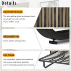 57  Outdoor Rattan Daybed with Canopy and Cushion