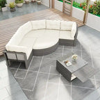 Patio Furniture Set Outdoor Furniture Daybed Rattan Sectional Furniture Set Patio Seating Group With Cushions and Center Table