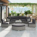 Patio Furniture Set Outdoor Furniture Daybed Rattan Sectional Furniture Set Patio Seating Group With Cushions and Center Table