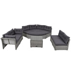 Patio Furniture Set Outdoor Furniture Daybed Rattan Sectional Furniture Set Patio Seating Group With Cushions and Center Table