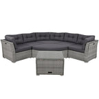 Patio Furniture Set Outdoor Furniture Daybed Rattan Sectional Furniture Set Patio Seating Group With Cushions and Center Table