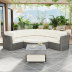 Patio Furniture Set Outdoor Furniture Daybed Rattan Sectional Furniture Set Patio Seating Group With Cushions and Center Table