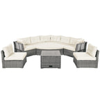 Patio Furniture Set Outdoor Furniture Daybed Rattan Sectional Furniture Set Patio Seating Group With Cushions and Center Table