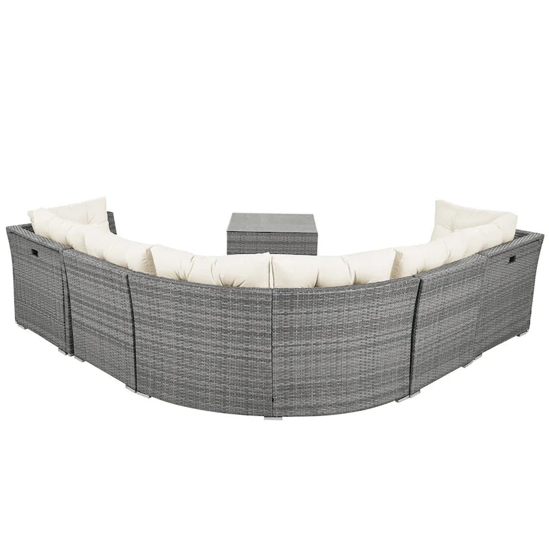 Patio Furniture Set Outdoor Furniture Daybed Rattan Sectional Furniture Set Patio Seating Group With Cushions and Center Table
