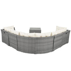 Patio Furniture Set Outdoor Furniture Daybed Rattan Sectional Furniture Set Patio Seating Group With Cushions and Center Table