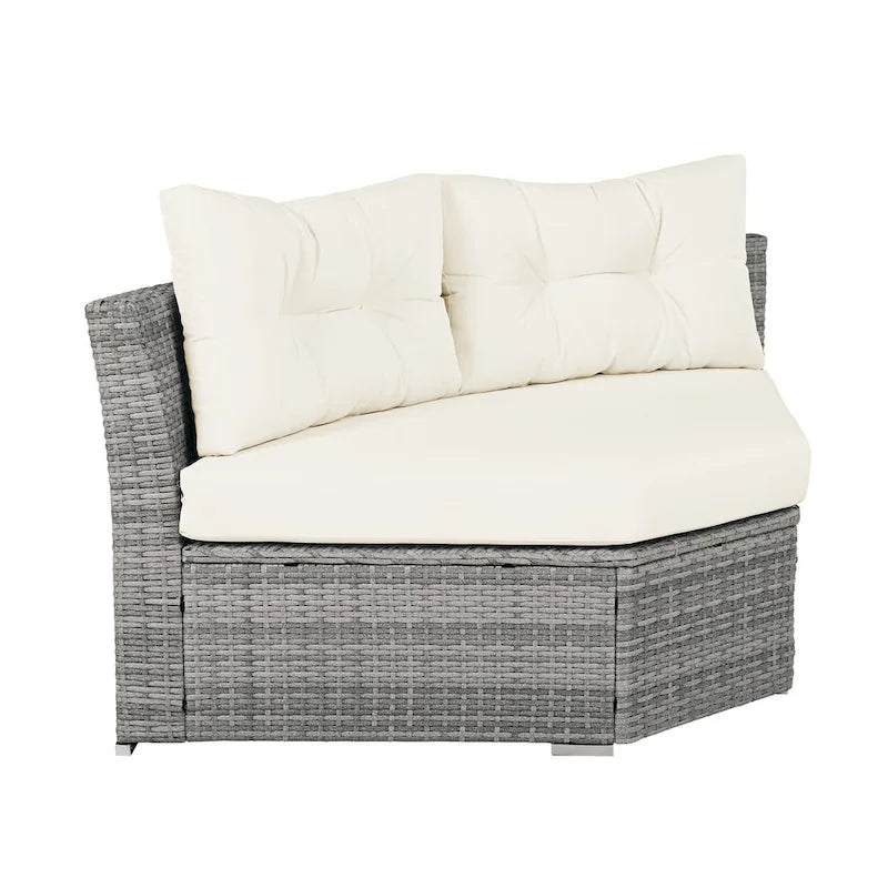 Patio Furniture Set Outdoor Furniture Daybed Rattan Sectional Furniture Set Patio Seating Group With Cushions and Center Table