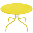 39.25-Inch Outdoor Retro Metal Tulip Table, Yellow