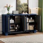 Sideboard Buffet Cabinet with Adjustable Shelves & Gold Handles