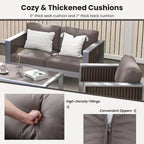 Aluminum Patio Armchair with Thick Cushions for Comfort - 31 L x 27.5 W x 24.5 H