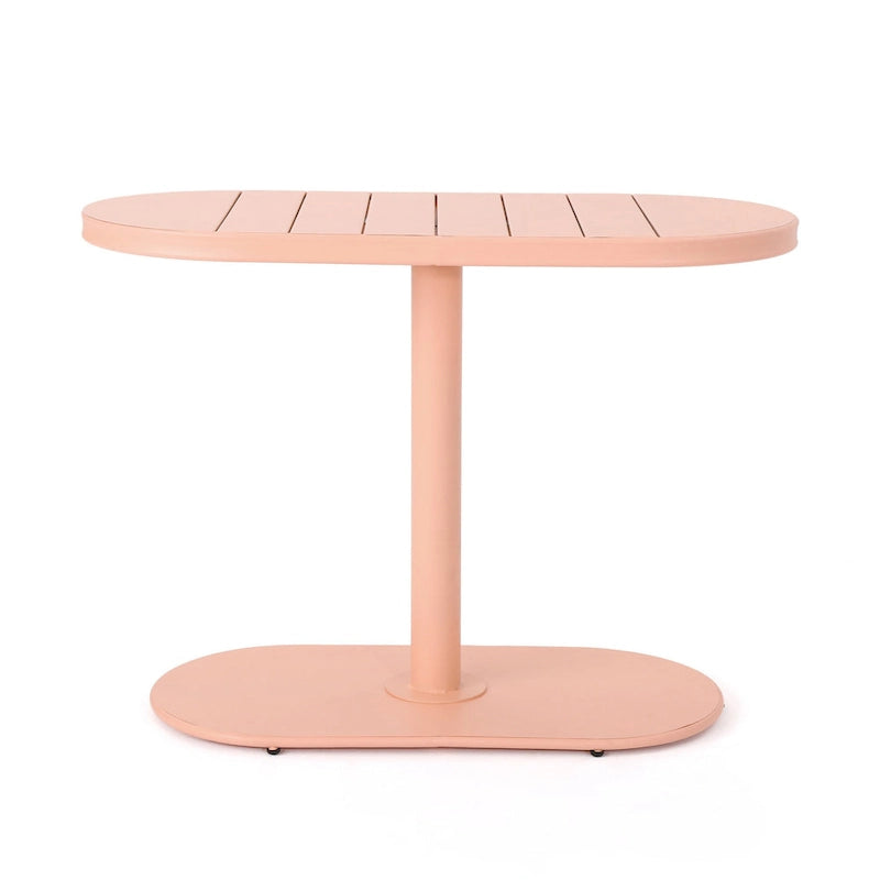 Monalisa 3 Piece Outdoor Bistro Set with 1 Oval Table, 2 Chairs, Pink