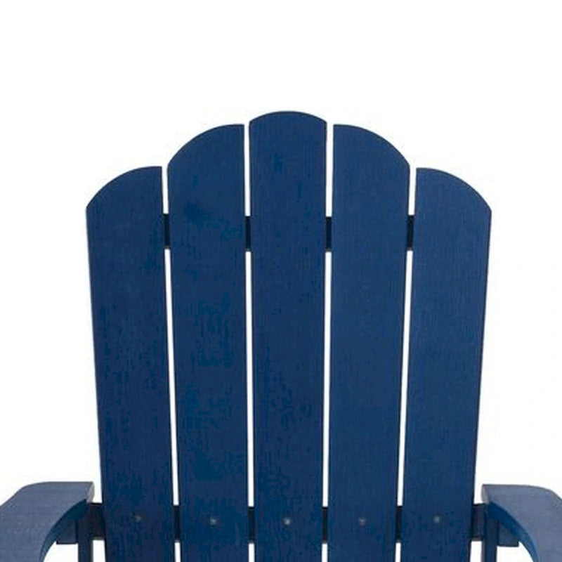 West Outdoor Patio Adirondack Chair, 30 Inch, Wood Style Blue Finish