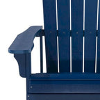 West Outdoor Patio Adirondack Chair, 30 Inch, Wood Style Blue Finish
