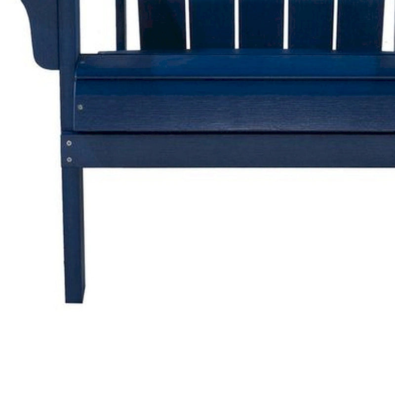 West Outdoor Patio Adirondack Chair, 30 Inch, Wood Style Blue Finish