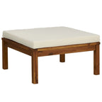 10pc Outdoor Modular Sofa Set, Coffee Table, Solid Acacia Wood, Cream